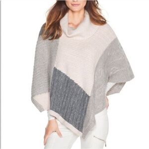 WHBM Knit Patchwork Poncho